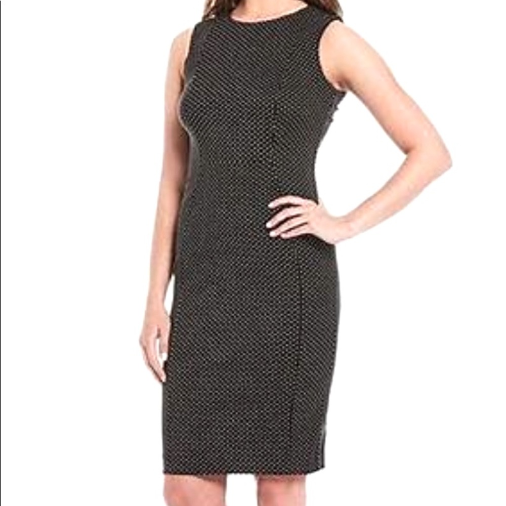 Black & White Polka Dot Sleeveless Dress